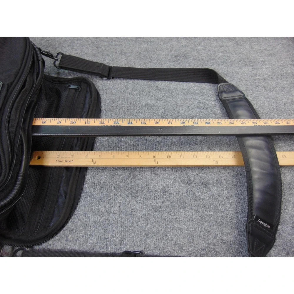 Travelpro Flight Crew Mens Black Solid Travel Tote Bag Business Pilot Utility